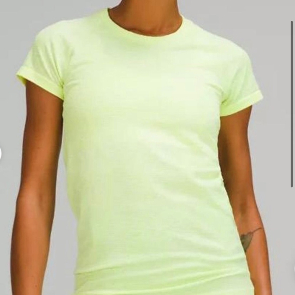 Women's Lime Green lululemon swiftly tech short sleeve top